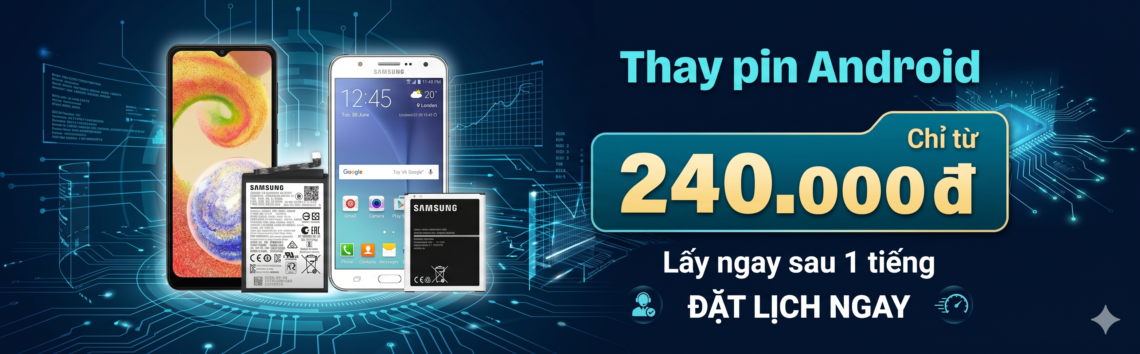 Pin Samsung chỉ 240,000